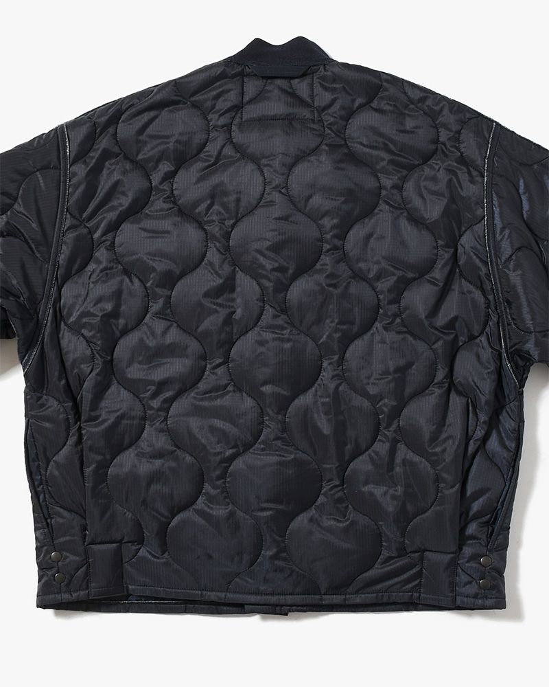 QUILTED JACKET -NAVY-