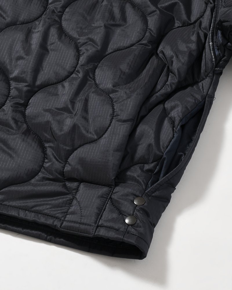 QUILTED JACKET -NAVY-