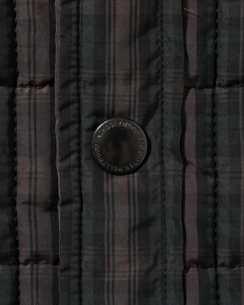 QUILTED SHIRT BLOUSON -GREEN CHECK-