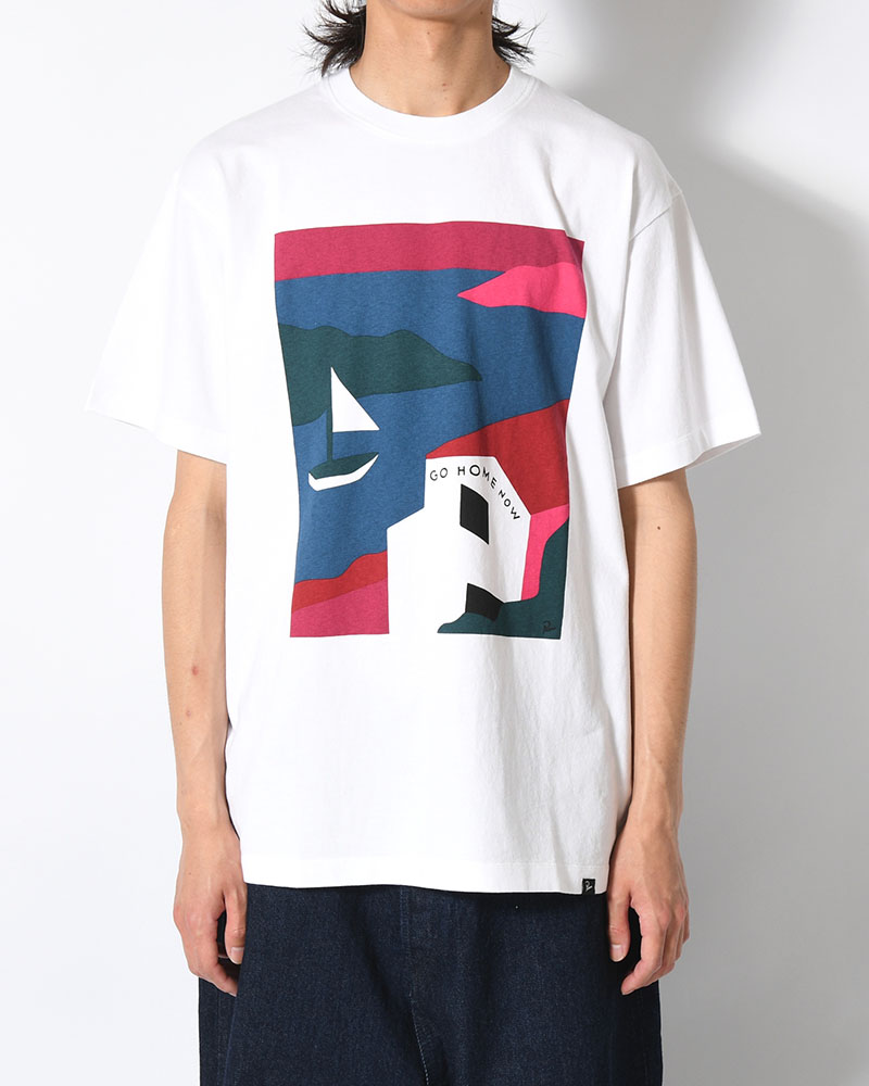 NO VACATION T-SHIRT -WHITE-