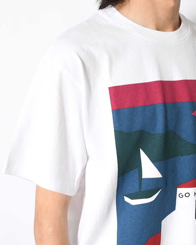 NO VACATION T-SHIRT -WHITE-