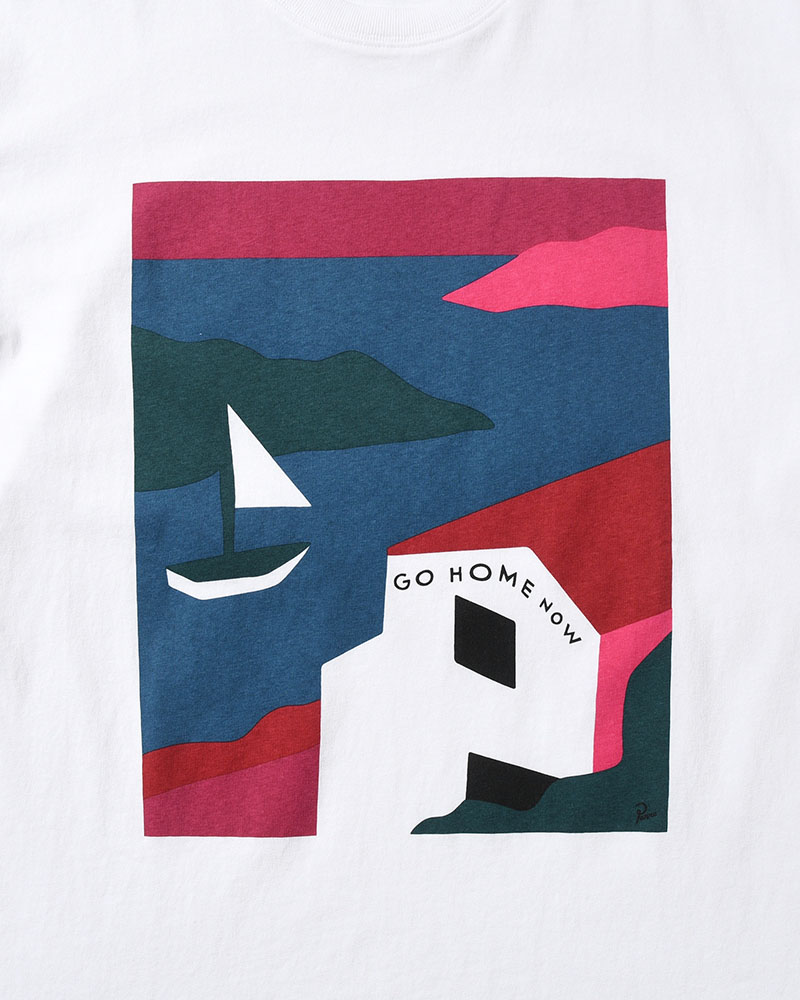 NO VACATION T-SHIRT -WHITE-