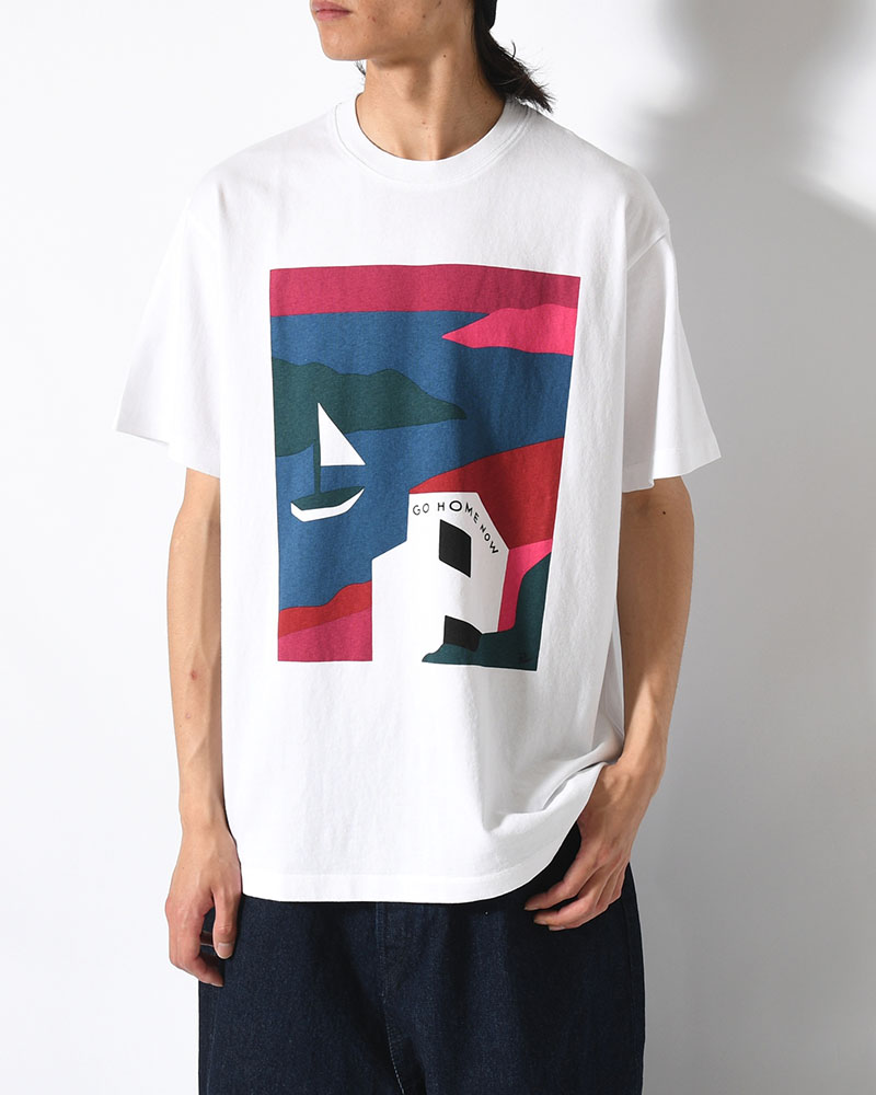NO VACATION T-SHIRT -WHITE-