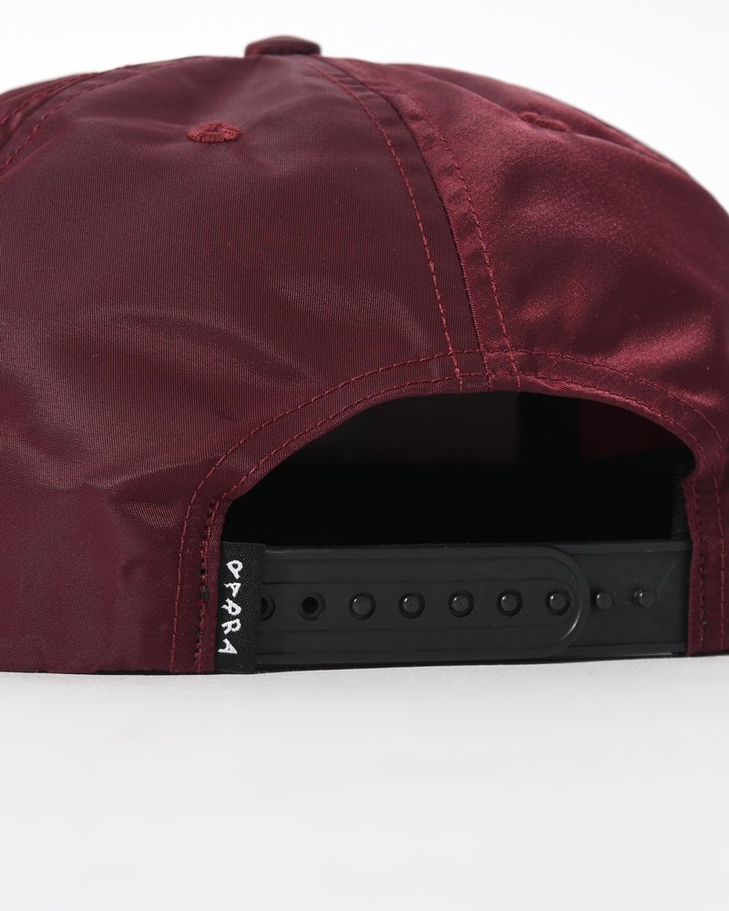 DISTORTED 90s MEMORY 5PANEL HAT -DARK RED-