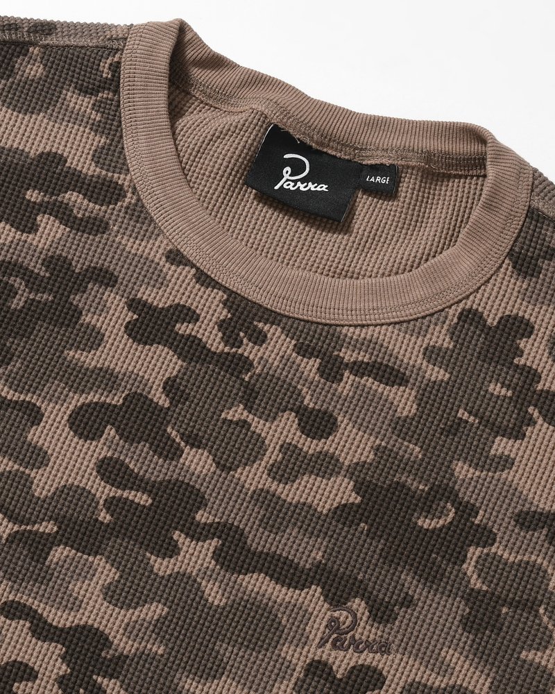 CAMO WOOFLES LONG SLEEVE T-SHIRT -BROWN-