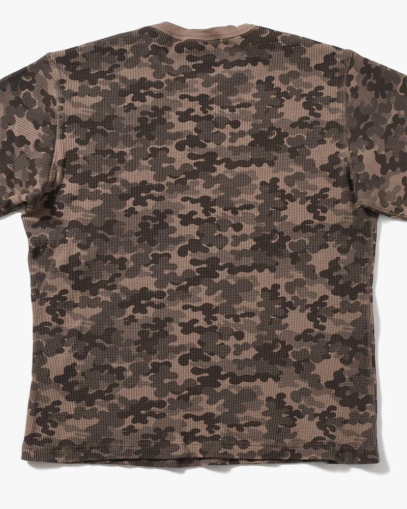 CAMO WOOFLES LONG SLEEVE T-SHIRT -BROWN-
