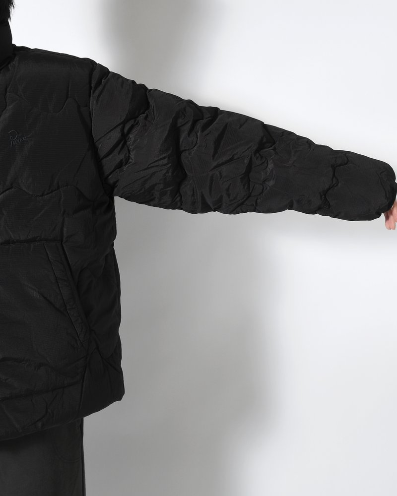 WAVY PUFFER JACKET -BLACK-