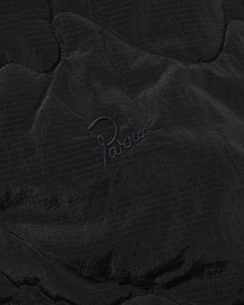 WAVY PUFFER JACKET -BLACK-
