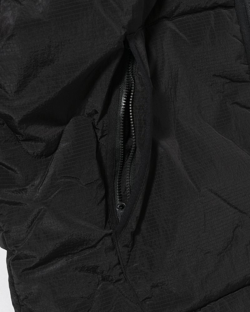 WAVY PUFFER JACKET -BLACK-