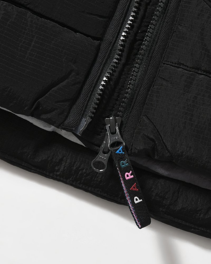 WAVY PUFFER JACKET -BLACK-