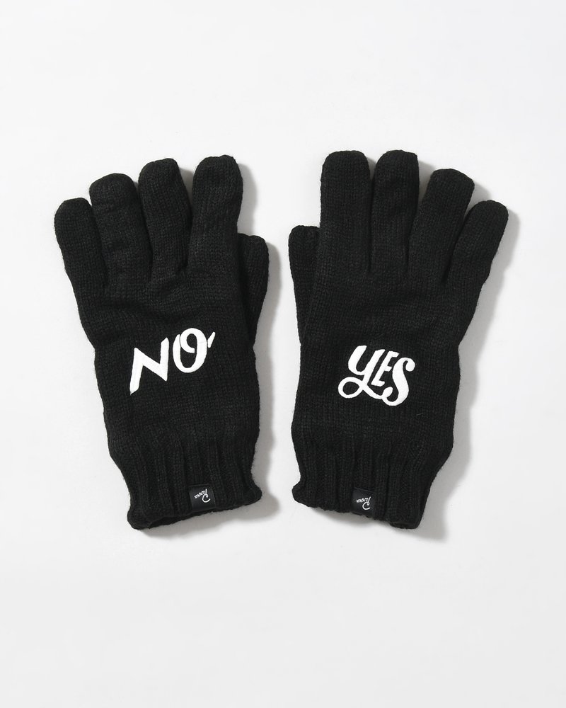 MAYBE KNITTED GLOVES -BLACK-