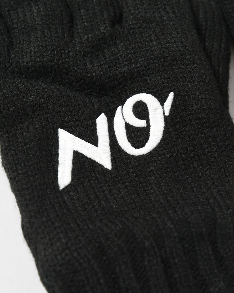 MAYBE KNITTED GLOVES -BLACK-
