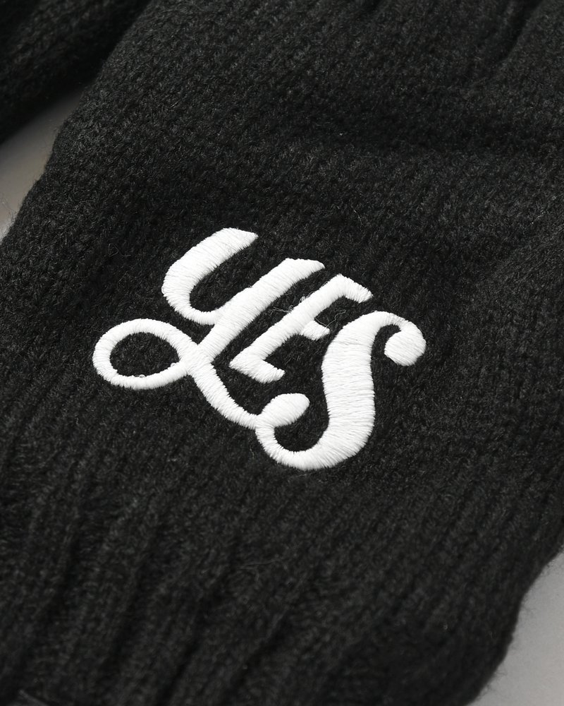 MAYBE KNITTED GLOVES -BLACK-