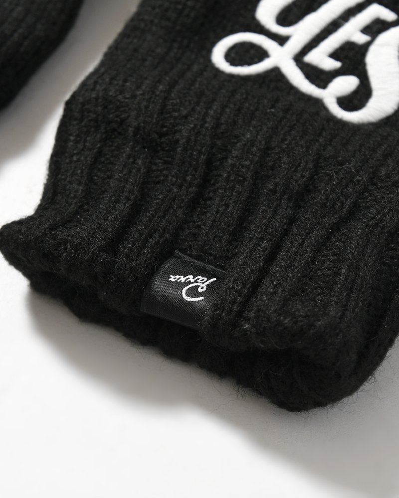 MAYBE KNITTED GLOVES -BLACK-