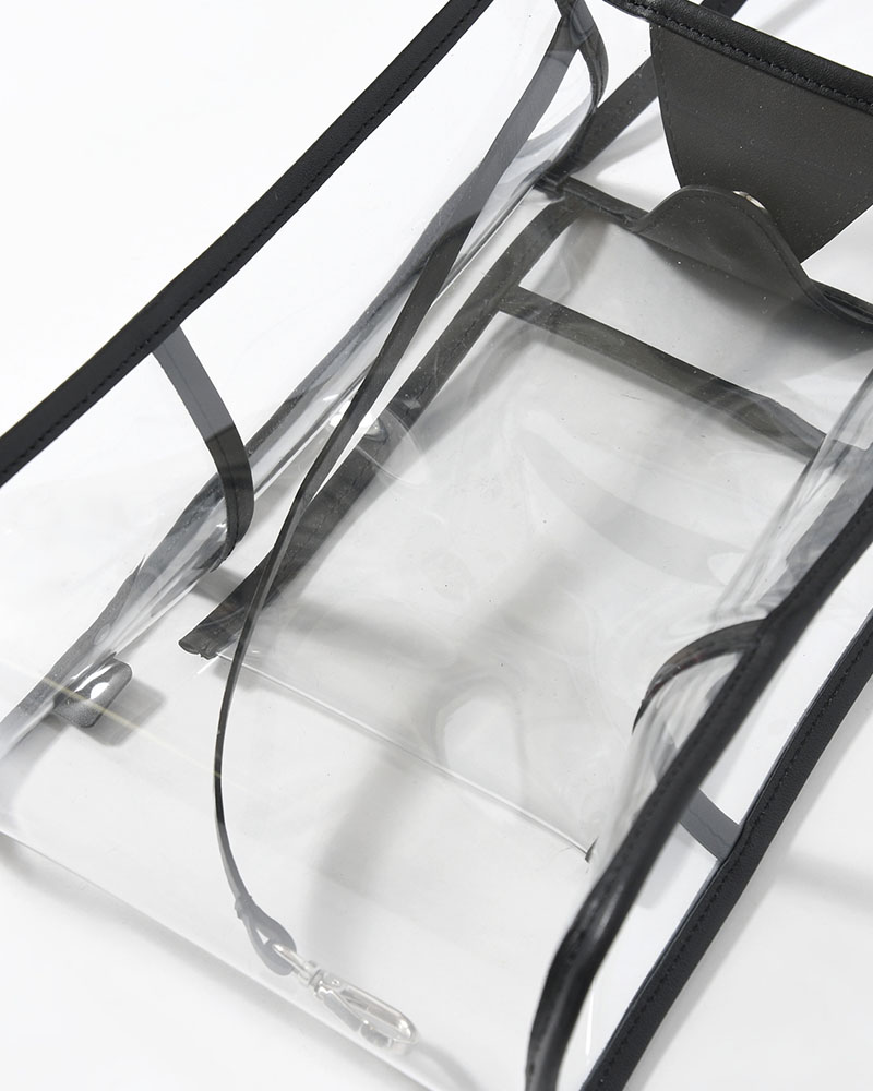 MICHELLE OUTPOCKET ONEMILE TOTE / RL.PVC -CLEAR-
