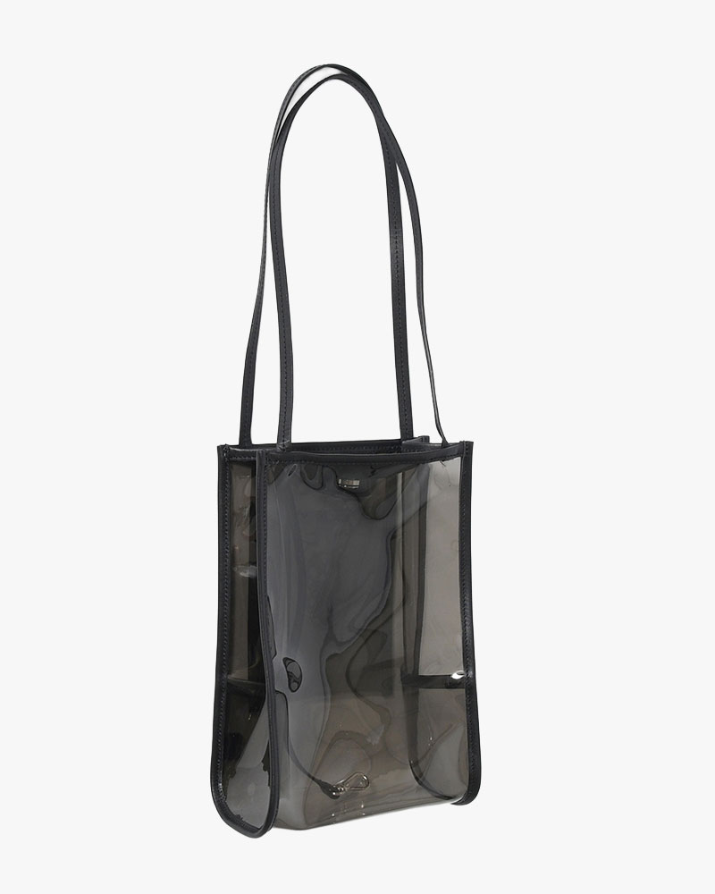 MICHELLE OUTPOCKET ONEMILE TOTE / RL.PVC -GRAY-