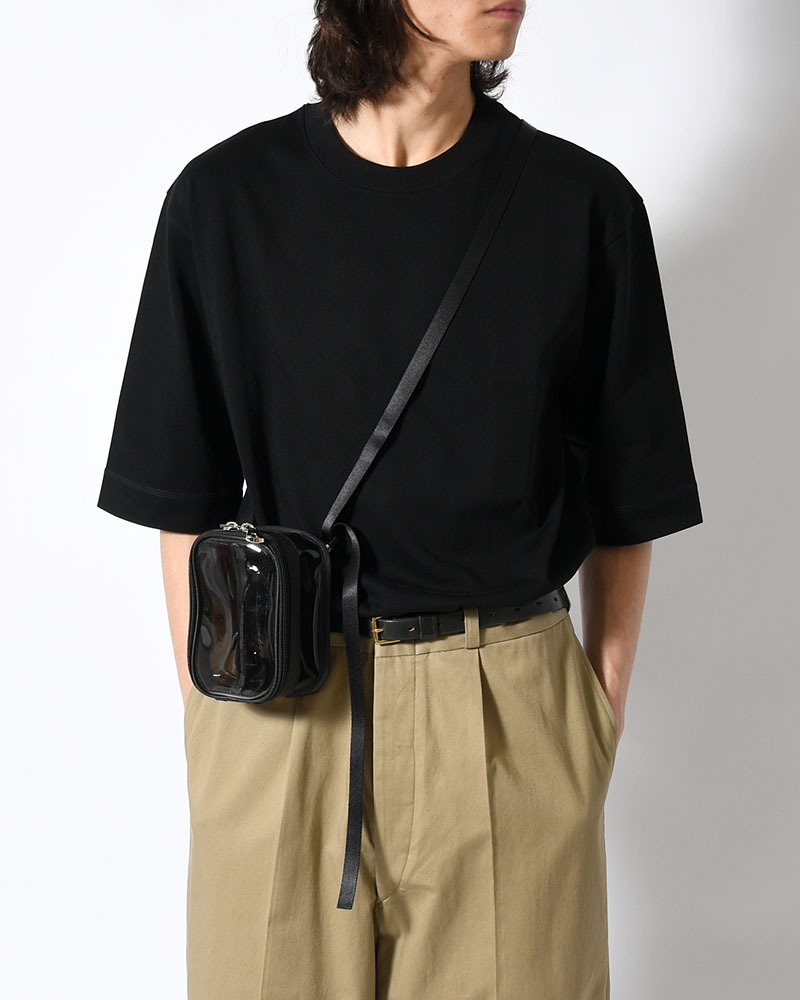 MICHELLE COLLECTION POUCH / RL.PVC -BLACK-