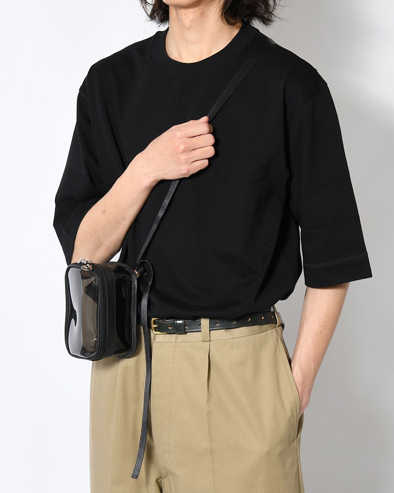 MICHELLE COLLECTION POUCH / RL.PVC -BLACK-