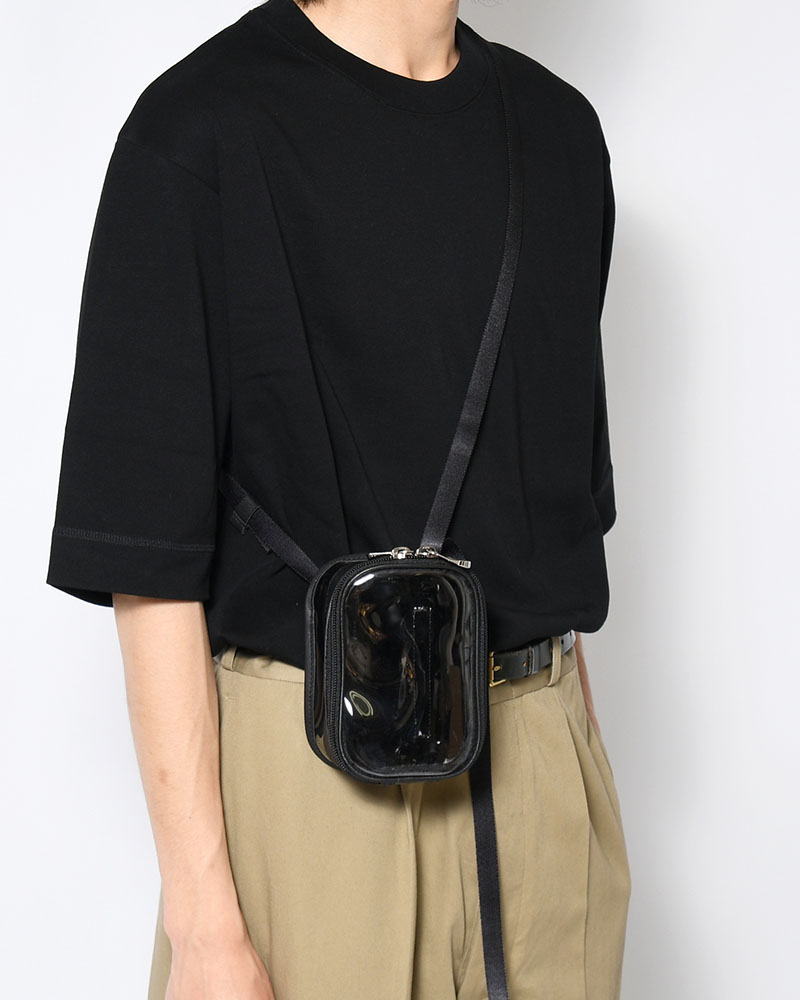 MICHELLE COLLECTION POUCH / RL.PVC -BLACK-