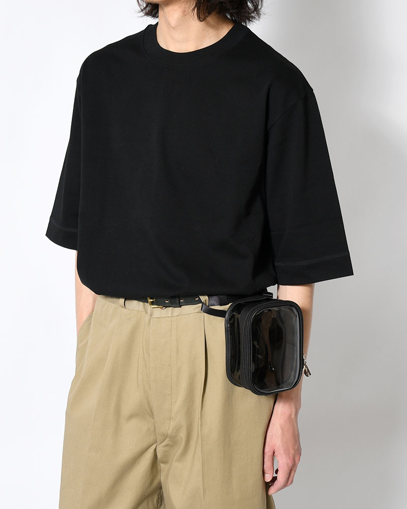 MICHELLE COLLECTION POUCH / RL.PVC -BLACK-