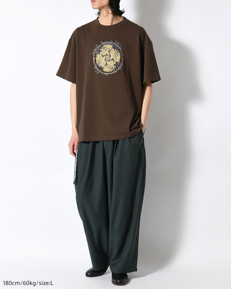 YING YANG RUN T-SHIRT -BROWN-