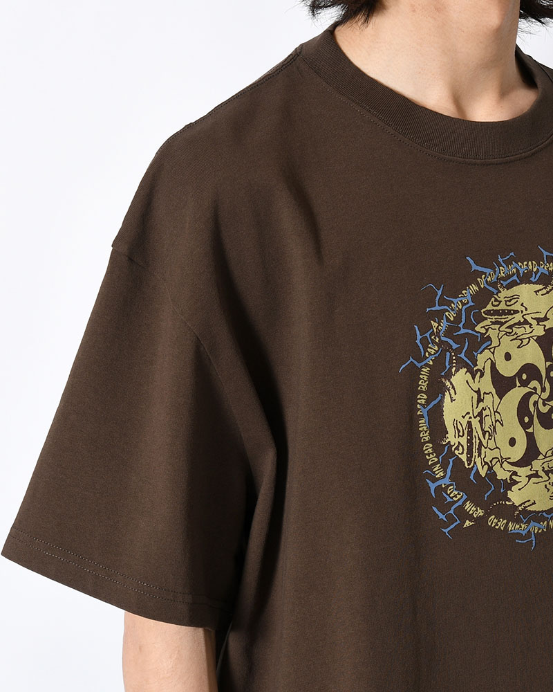 YING YANG RUN T-SHIRT -BROWN-