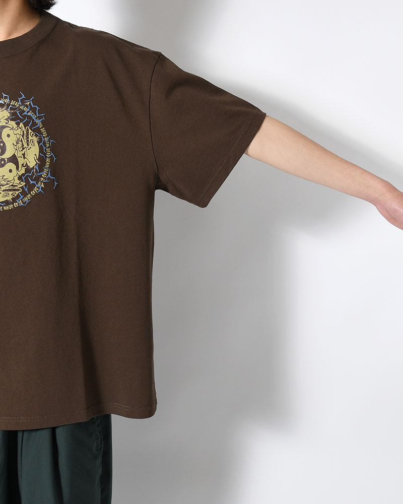 YING YANG RUN T-SHIRT -BROWN-