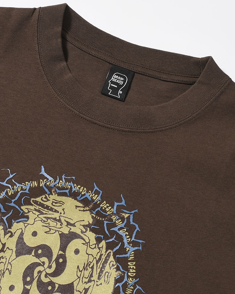 YING YANG RUN T-SHIRT -BROWN-