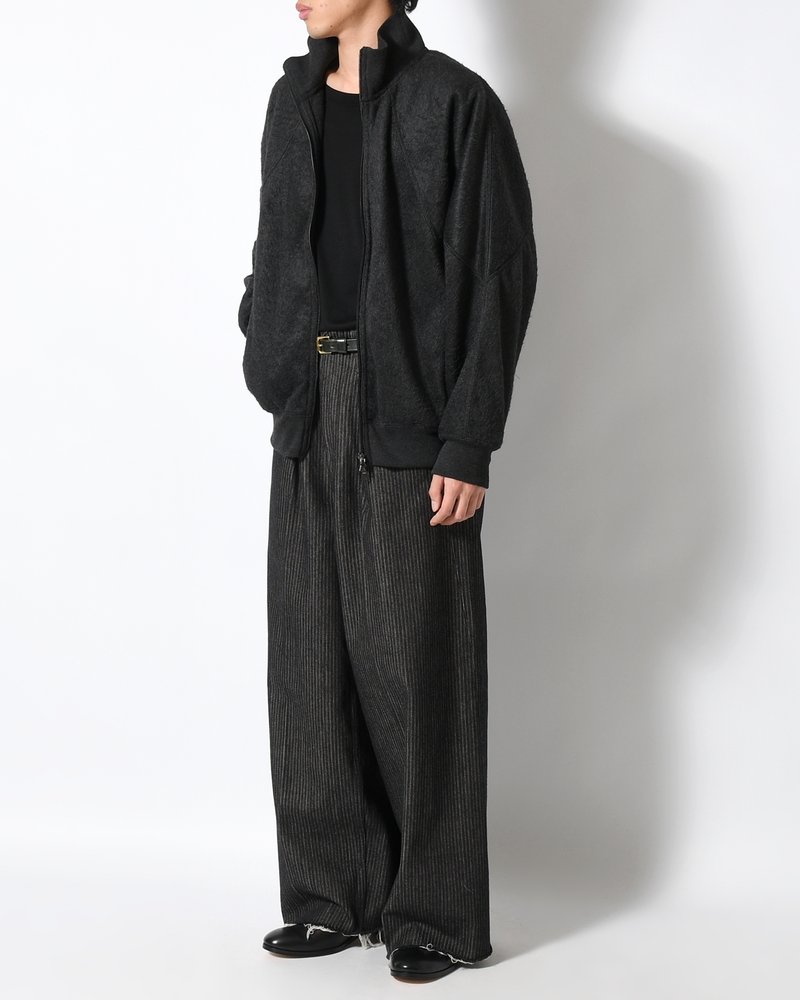 Pe/Silk Fleece Track Jacket -HeatherBlack-