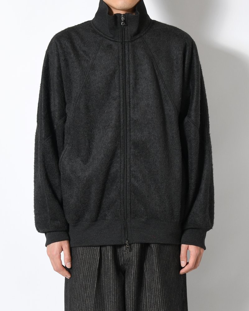 Pe/Silk Fleece Track Jacket -HeatherBlack-