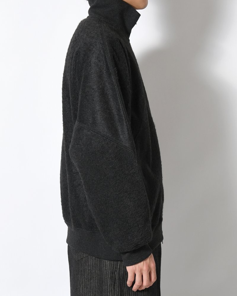 Pe/Silk Fleece Track Jacket -HeatherBlack-