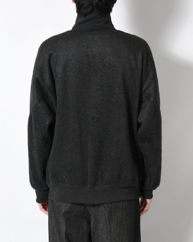 Pe/Silk Fleece Track Jacket -HeatherBlack-