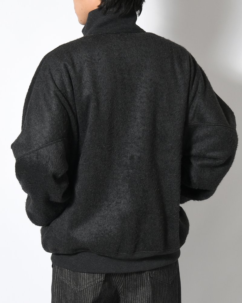 Pe/Silk Fleece Track Jacket -HeatherBlack-