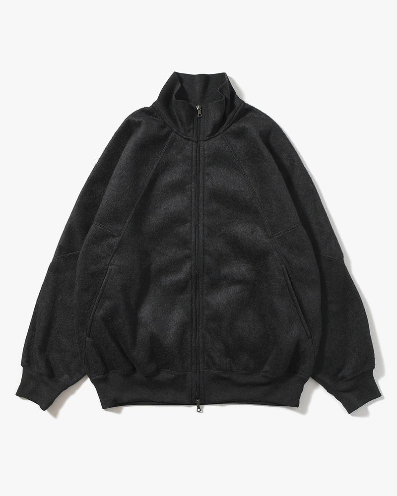 Pe/Silk Fleece Track Jacket -HeatherBlack-