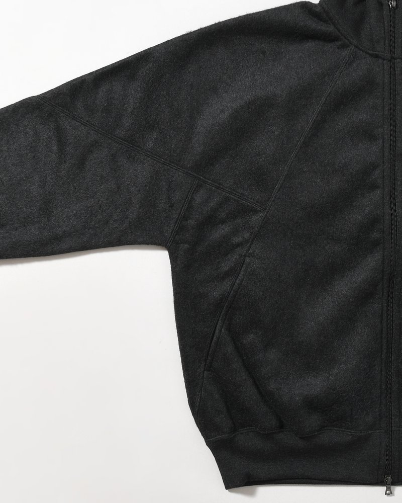 Pe/Silk Fleece Track Jacket -HeatherBlack-
