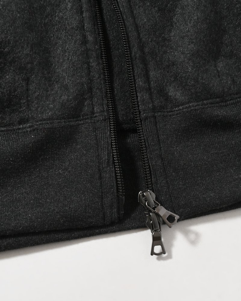 Pe/Silk Fleece Track Jacket -HeatherBlack-