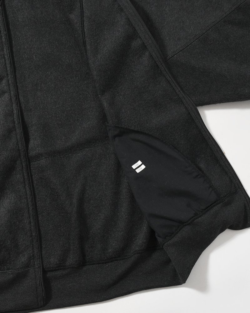 Pe/Silk Fleece Track Jacket -HeatherBlack-