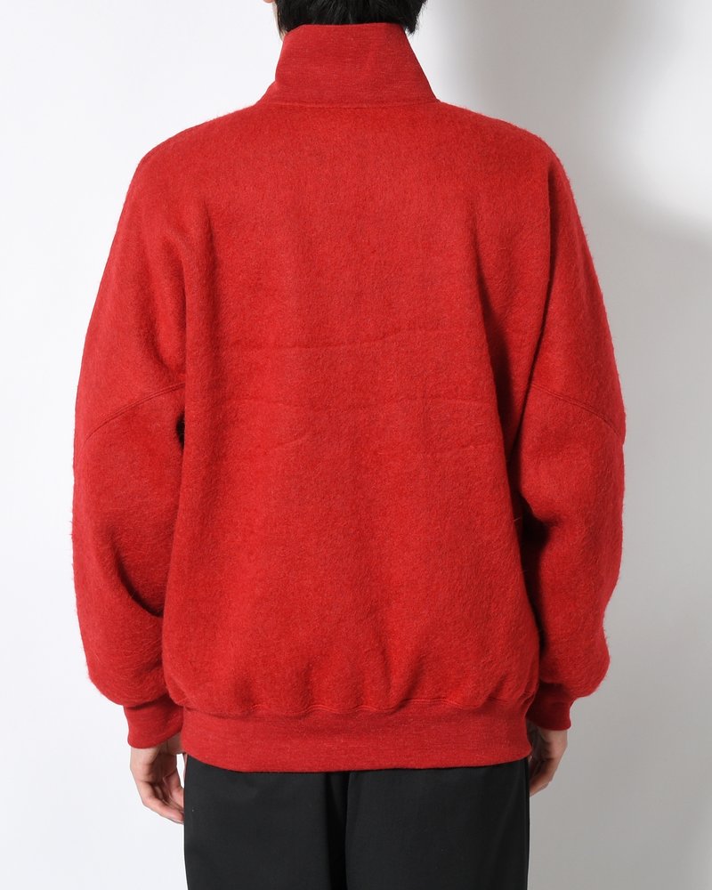 Pe/Alpaca Fleece Track Jacket -DarkRed-