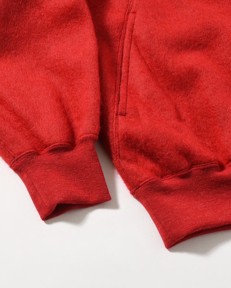 Pe/Alpaca Fleece Track Jacket -DarkRed-