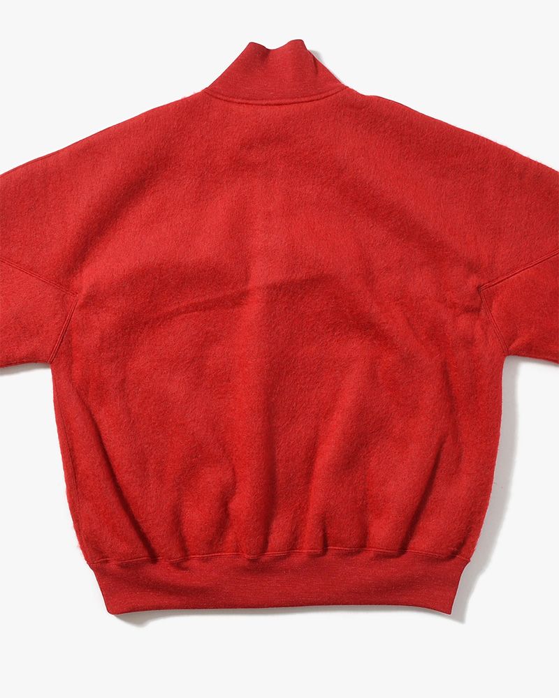 Pe/Alpaca Fleece Track Jacket -DarkRed-