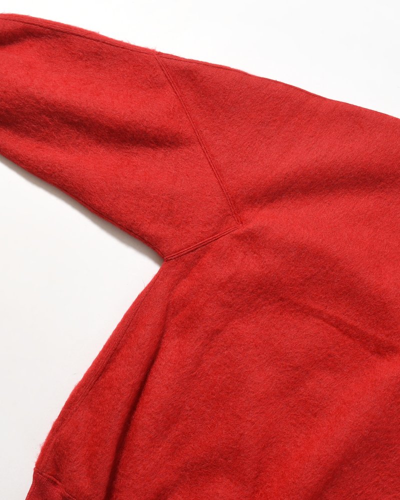 Pe/Alpaca Fleece Track Jacket -DarkRed-