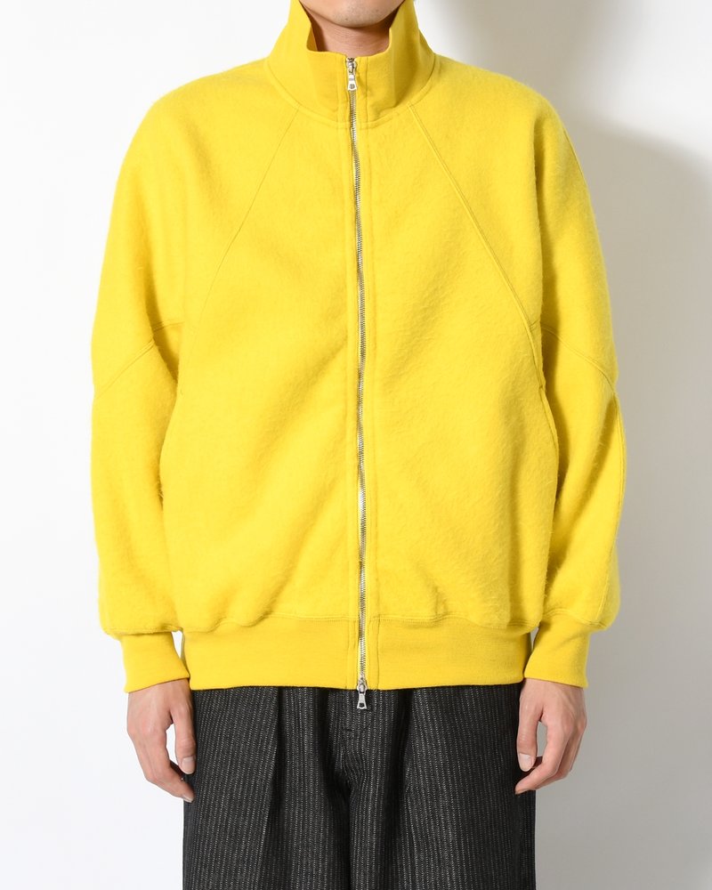 Pe/Alpaca Fleece Track Jacket -Yellow-