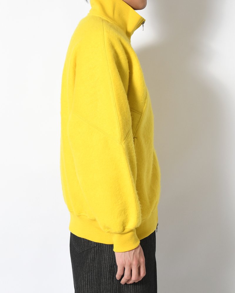 Pe/Alpaca Fleece Track Jacket -Yellow-