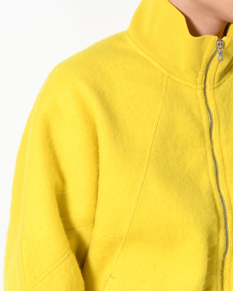 Pe/Alpaca Fleece Track Jacket -Yellow-