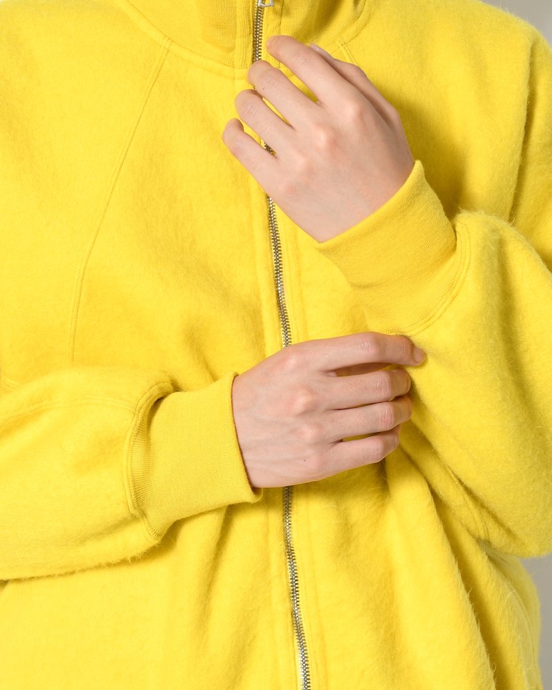 Pe/Alpaca Fleece Track Jacket -Yellow-