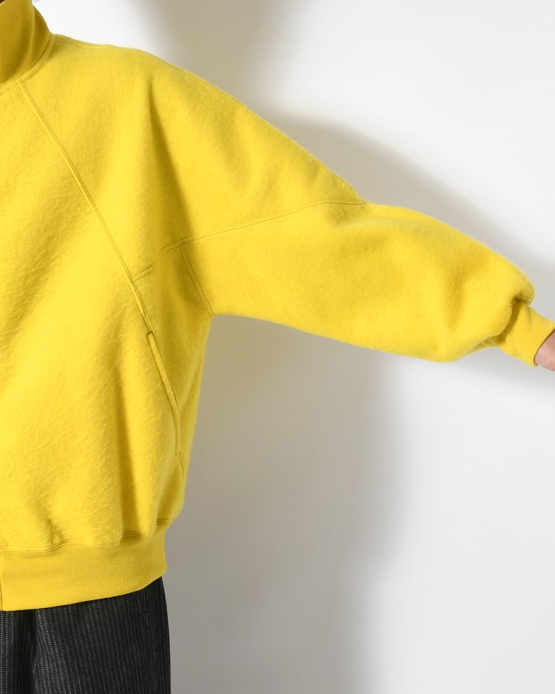 Pe/Alpaca Fleece Track Jacket -Yellow-