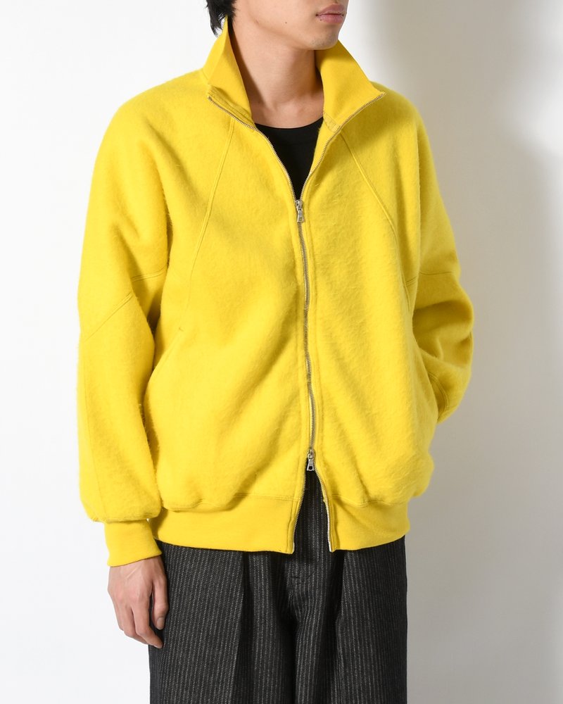 Pe/Alpaca Fleece Track Jacket -Yellow-