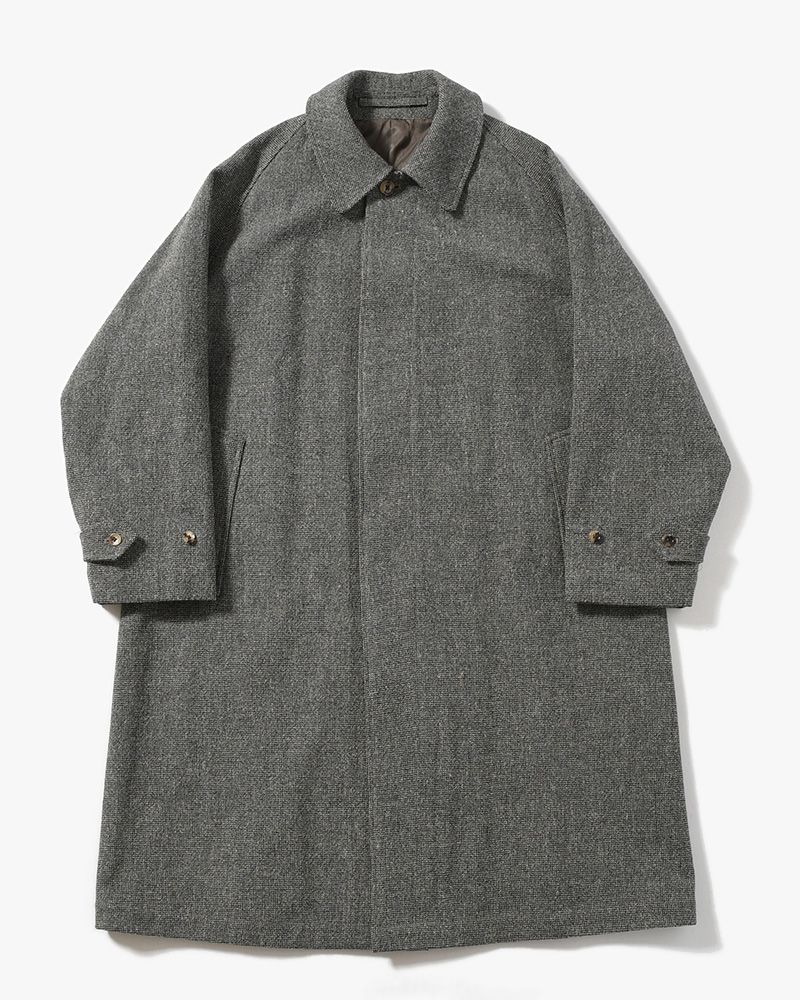 Tweed Balmacaan Coat -Mix-