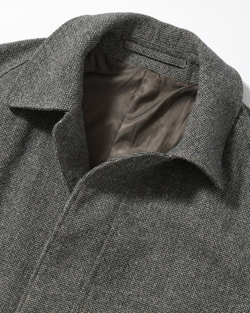 Tweed Balmacaan Coat -Mix-