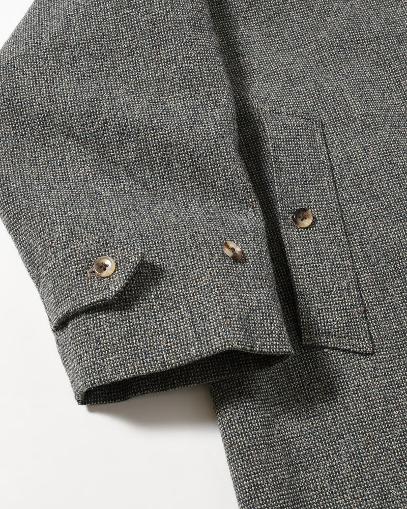 Tweed Balmacaan Coat -Mix-